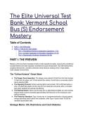 S-Tier Vermont CDL School Bus &lpar;S&rpar; Endorsement Test Bank 2026&sol;2027 &vert;  Elite Q&A with Mentor Analysis