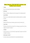 Fallacy Detective TEST REVIEW Questions with&NewLine;Verified Correct Answers