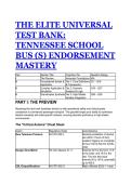 2026&sol;2027 Tennessee School Bus &lpar;S&rpar; Endorsement Mastery Test Bank &vert; Elite Scenarios & Rationales