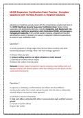 IAHSS Supervisor Certification Exam Practice Test Bank &vert; Complete Questions with Verified Answers & Detailed Solutions &lbrack;2026&sol;2027&rsqb;