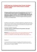 IAHSS Supervisor Certification Exam Practice Test Bank &vert; Complete Questions with Verified Answers & Detailed Solutions &lbrack;2026&sol;2027&rsqb;