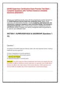 IAHSS Supervisor Certification Exam Practice Test Bank &vert; Complete Questions with Verified Answers & Detailed Solutions &lbrack;2026&sol;2027&rsqb;