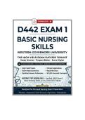 INSTANT PDF DOWNLOAD &mdash; Verified D442 Exam 1 &vert; Basic Nursing Skills &vert; Western Governors University &vert; Q & A &vert; 2026&sol;2027 Edition