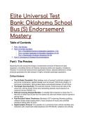 Elite Oklahoma CDL School Bus &lpar;S&rpar; Endorsement Test Bank 2026&sol;2027&vert; Q&A&comma; Distractor Analysis & Mentor Insights