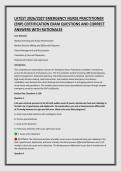 LATEST 2026&sol;2027 EMERGENCY NURSE PRACTITIONER &NewLine;&lpar;ENP&rpar; CERTIFICATION EXAM QUESTIONS AND CORRECT &NewLine;ANSWERS WITH RATIONALES