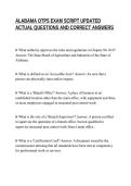 ALABAMA OTPS EXAM SCRIPT UPDATED&NewLine;ACTUAL QUESTIONS AND CORRECT ANSWERS