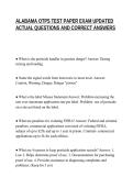 ALABAMA OTPS TEST PAPER EXAM UPDATED&NewLine;ACTUAL QUESTIONS AND CORRECT ANSWERS
