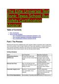 Texas School Bus Safety Certification Mastery&colon; Elite -Question Master Test Bank &lpar;2026&sol;2027&rpar; &vert; CDL 'P' & 'S' Endorsements