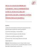 NR 511 CEA EXAM CHAMBERLAIN  UNIVERSITY &vert; NR 511 COMPREHENSIVE  CLINICAL EXAM &lpar;CEA&rpar; 2026&ndash;2027  QUESTIONS AND 100&percnt; VERIFIED ANSWERS  WITH RATIONALES GRADED A&plus;&vert;ACE YOUR EXAM ON YOUR FIRST ATTEMPT&excl;&excl;&excl;