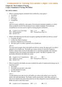 Foundations of Nursing 9th Edition Cooper Test Bank 2026&sol;2027
