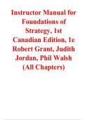 Instructor Manual Foundations of Strategy 1st Canadian Edition Grant Jordan Walsh 2026&sol;2027