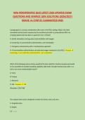 NIFA PERIOPERATIVE QUIZ LATEST 2026 UPDATED EXAM &NewLine;QUESTIONS AND VERIFIED 100&percnt; SOLUTIONS &lpar;2026&sol;2027&rpar; &NewLine;GRADE&colon; A&plus;&vert;STATUS&colon; GUARANTEED PASS