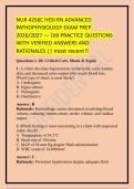 NUR 4256C HESI RN ADVANCED &NewLine;PATHOPHYSIOLOGY EXAM PREP &NewLine;2026&sol;2027 &mdash; 160 PRACTICE QUESTIONS &NewLine;WITH VERIFIED ANSWERS AND &NewLine;RATIONALES &vert;&vert; most recent&excl;&excl;&NewLine; 