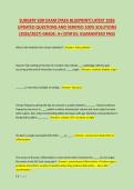 SURGERY EOR EXAM &lbrack;PAEA BLUEPRINT&rsqb; LATEST 2026 &NewLine;UPDATED QUESTIONS AND VERIFIED 100&percnt; SOLUTIONS &NewLine;&lpar;2026&sol;2027&rpar; GRADE&colon; A&plus;&vert;STATUS&colon; GUARANTEED PASS