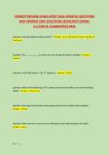 COMEDY DRIVING EXAM LATEST 2026 UPDATED QUESTIONS &NewLine;AND VERIFIED 100&percnt; SOLUTIONS &lpar;2026&sol;2027&rpar; GRADE&colon; &NewLine;A&plus;&vert;STATUS&colon; GUARANTEED PASS