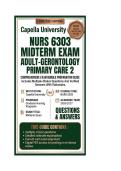 NURS 6303 Midterm Exam Adult-Gerontology Primary Care 2  Questions And Answers &vert; 2026&sol;2027 Capella University