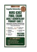 NURS 6303 Midterm & Final Exam Bundle Adult-Gerontology Primary Care 2 Questions And Answers &vert; 2026&sol;2027 Capella University