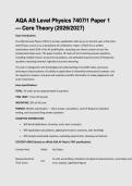 AQA AS Level Physics 7407&sol;1 Paper 1 &ndash; Core Theory 2026&sol;2027 Comprehensive Practice Study Guide