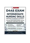 INSTANT PDF DOWNLOAD &mdash; Verified D445 Exam 1 &vert; Intermediate Nursing Skills &vert; Western Governors University &vert; Q & A &vert; 2026&sol;2027 Edition