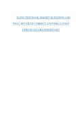 BATES TEST BANK 2026&sol;2027 QUESTIONS AND&NewLine;WELL-DETAILED CORRECT ANSWERS&comma; LATEST&NewLine;UPDATE&excl;&excl;&sol;GUARANTEED PASS&excl;&excl;