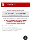THE DIGESTIVE SYSTEM ANATOMY & CLINICAL DEHYDRATION PATHWAYS 2026&ndash;2027 Updated Exam 100- &lpar;VERIFIED ANSWERS&rpar; A&plus;&period;pdf&NewLine;&NewLine;