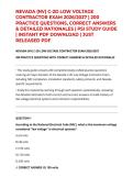 NEVADA &lpar;NV&rpar; C-2D LOW VOLTAGE CONTRACTOR EXAM 2026&sol;2027 &vert; 200 PRACTICE QUESTIONS&comma; CORRECT ANSWERS & DETAILED RATIONALES &vert; PSI STUDY GUIDE &vert; INSTANT PDF DOWNLOAD &vert; JUST RELEASED PDF