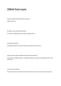 OSHA Final Exam Study Guide &ndash; Practice Questions&comma; Answers & Safety Review