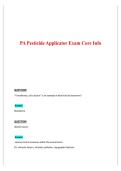 PA Pesticide Applicator Exam Core Info &vert; Study Guide&comma; Practice Questions & Exam Review 2026&sol;2027