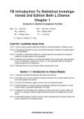 Test Bank &ndash; Introduction to Statistical Investigations 2nd Edition&NewLine;Beth L&period; Chance &vert; Comprehensive Questions & Answers &vert; All Chapters Included &vert; Rated A&plus;