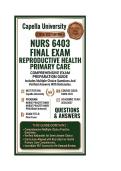 NURS 6403 final Exam Reproductive Health Primary Care  Questions And Answers &vert; 2026&sol;2027 Capella University