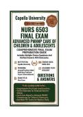 NURS 6503 Midterm & FinalExam Bundle Advanced PMHNP Care of Children & Adolescents Questions And Answers &vert; 2026&sol;2027 Capella University