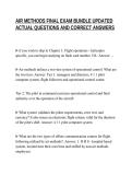 AIR METHODS FINAL EXAM BUNDLE UPDATED&NewLine;ACTUAL QUESTIONS AND CORRECT ANSWERS
