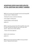 AIR METHODS SPIFR EXAM PAPER UPDATED&NewLine;ACTUAL QUESTIONS AND CORRECT ANSWERS