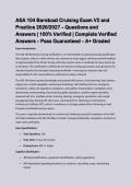 ASA 104 Bareboat Cruising Exam V2 and Practice 2026&sol;2027 &ndash; Comprehensive Questions and Answers
