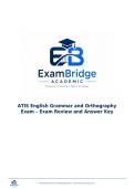 ATIS English Grammar and Orthography Exam &ndash; Exam Review and Answer Key