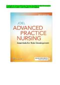 Test Bank for Advanced Practice Nursing&colon; Essentials for Role Development&comma; 5th Edition by Lucille A&period; Joel &vert; ISBN 9781719642774
