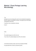 Portage Learning Microbiology Module 1 Exam Review