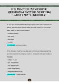 HESI Practice Exam Evolve Questions & Answers