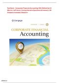 Test Bank &ndash; Corporate Financial Accounting 16th Edition&NewLine;Carl S&period; Warren &vert; Jeff Jones &vert; Comprehensive Questions & Answers &vert; All Chapters Included &vert; Rated A&plus;