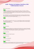AAMI - Chemistry for Embalmers Final Review 100&percnt;&NewLine;Verified Questions & Answers