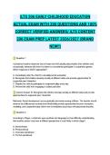 ILTS 206 EARLY CHILDHOOD EDUCATION ACTUAL EXAM WITH 200 QUESTIONS AND 100&percnt; CORRECT VERIFIED ANSWERS&sol; ILTS CONTENT 206 EXAM PREP LATEST 2026&sol;2027 &lpar;BRAND NEW&excl;&excl;&rpar;&NewLine;