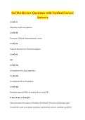 SoCRA Review Questions with Verified Correct &NewLine;Answers