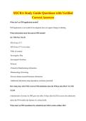 SOCRA Study Guide Questions with Verified &NewLine;Correct Answers