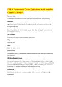 FBLA Economics Guide Questions with Verified &NewLine;Correct Answers 