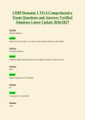 0389 CDIP Domains 1 TO 4 Comprehensive Exam Questions and Answers Verified Solutions Latest Update 2026 2027