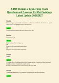  CDIP Domain 2 Leadership Exam Questions and Answers Verified Solutions Latest Update 2026 2027