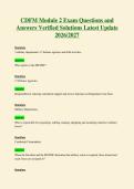 CDFM Module 2 Exam Questions and Answers Verified Solutions Latest Update 2026 2027