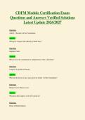0365 CDFM Module Certification Exam Questions and Answers Verified Solutions Latest Update 2026 2027