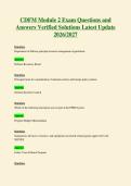  CDFM Module 2 Exam Questions and Answers Verified Solutions Latest Update 2026 2027