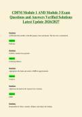  CDFM Module 1 AND Module 3 Exam Questions and Answers Verified Solutions Latest Update 2026 2027